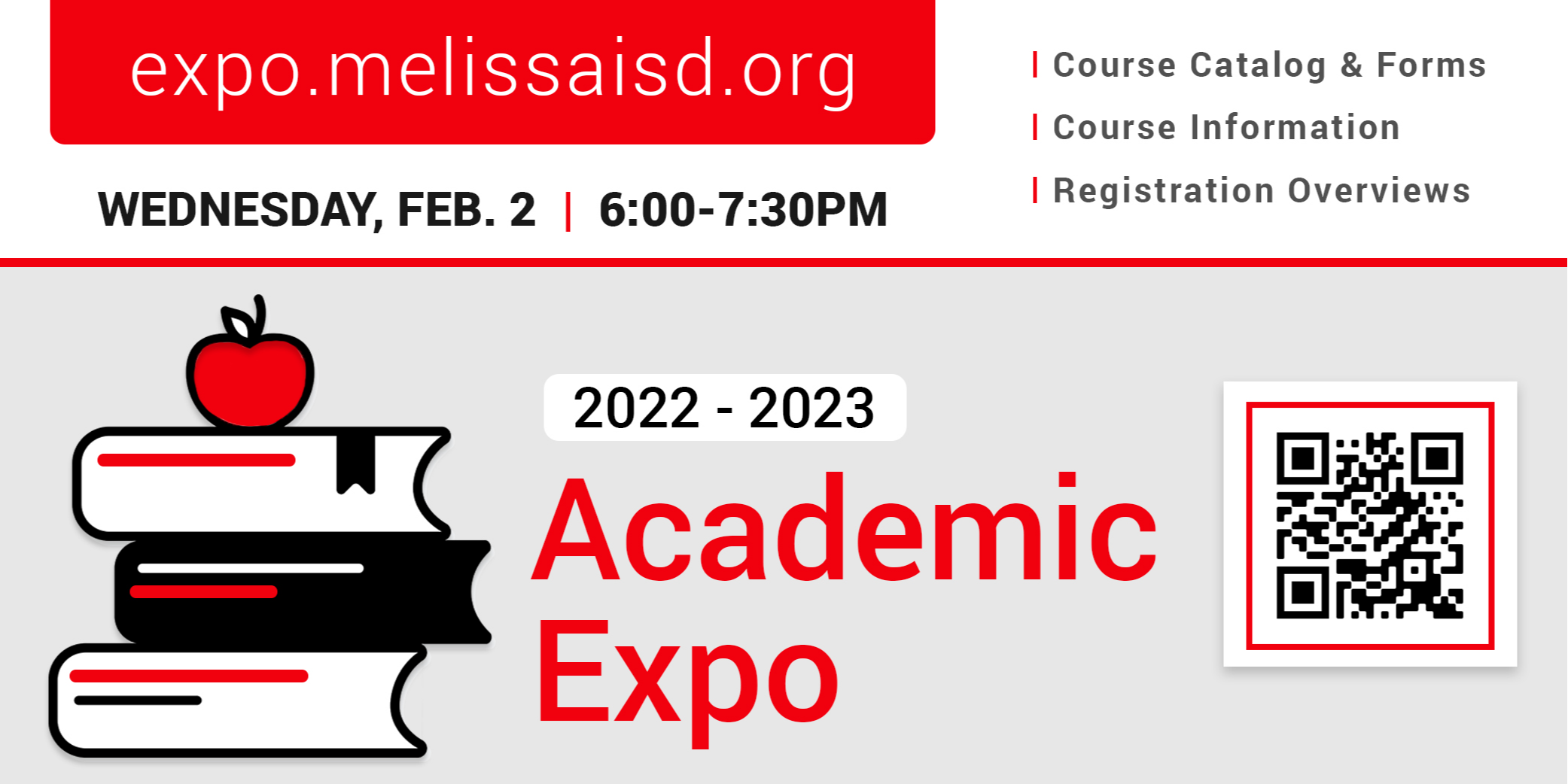 a banner advertising the Academic Expo