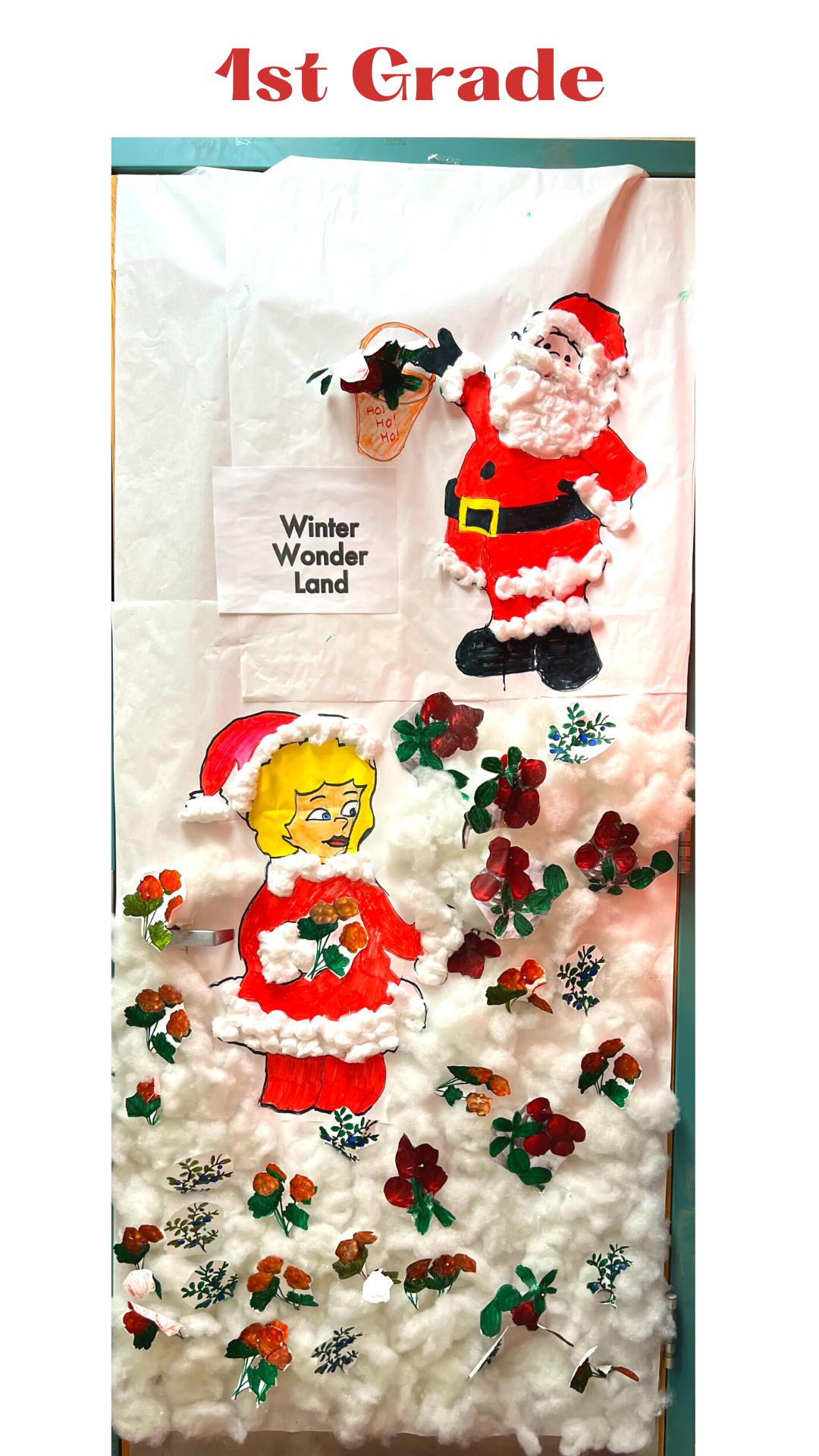 1st grade winter wonderland with Santa and Mrs. Claus