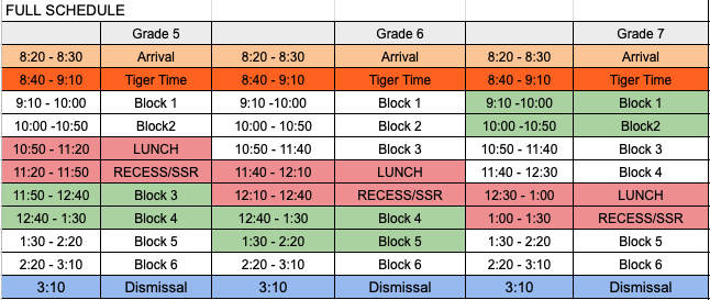 2023-2024 Daily Schedule