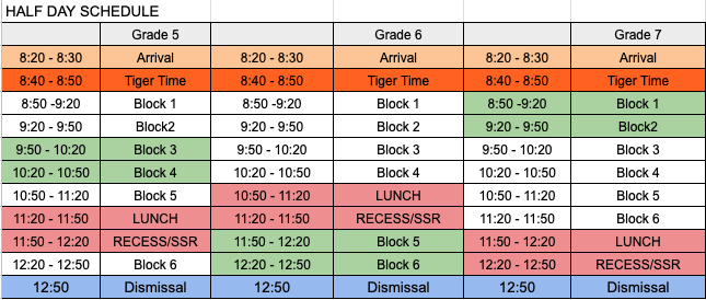 Hours & Schedule | Biddeford Middle School Hours & Schedule | Biddeford Middle School