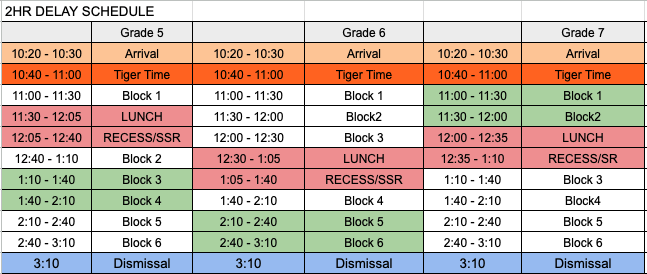Hours & Schedule | Biddeford Middle School Hours & Schedule | Biddeford Middle School