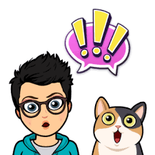 Kid and Cat bitmoji