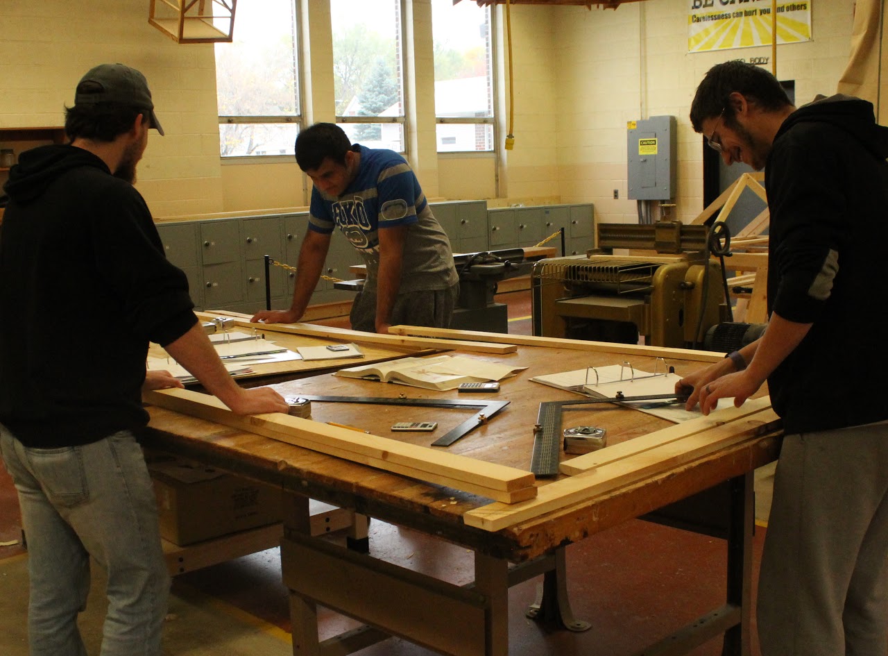 Residential Carpentry Students Working