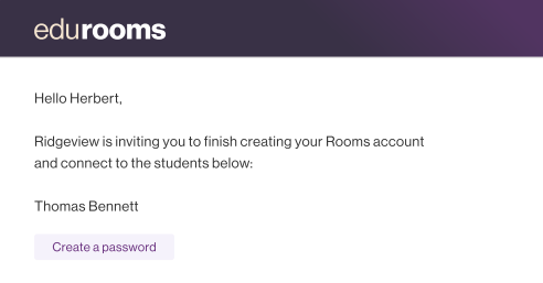 rooms invite screen example