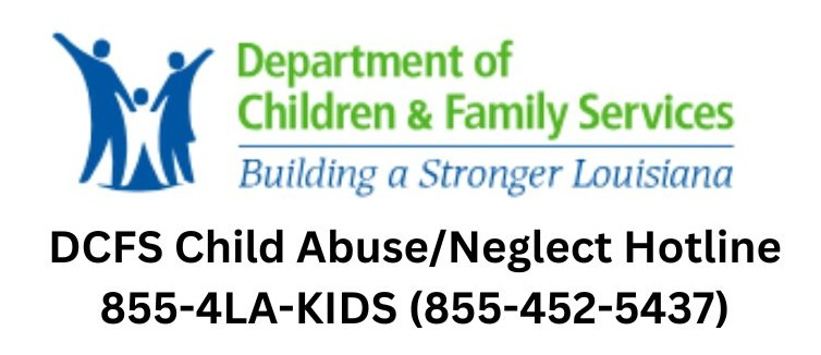 Department of Children and Family Services DCFS Child Abuse/Neglect Hotline 855-4la -Kids (855-452-5437)