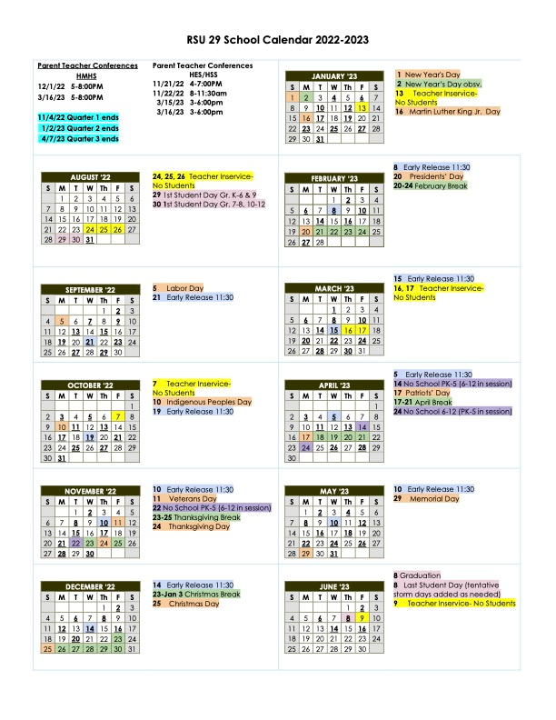 Black & White Days Calendar