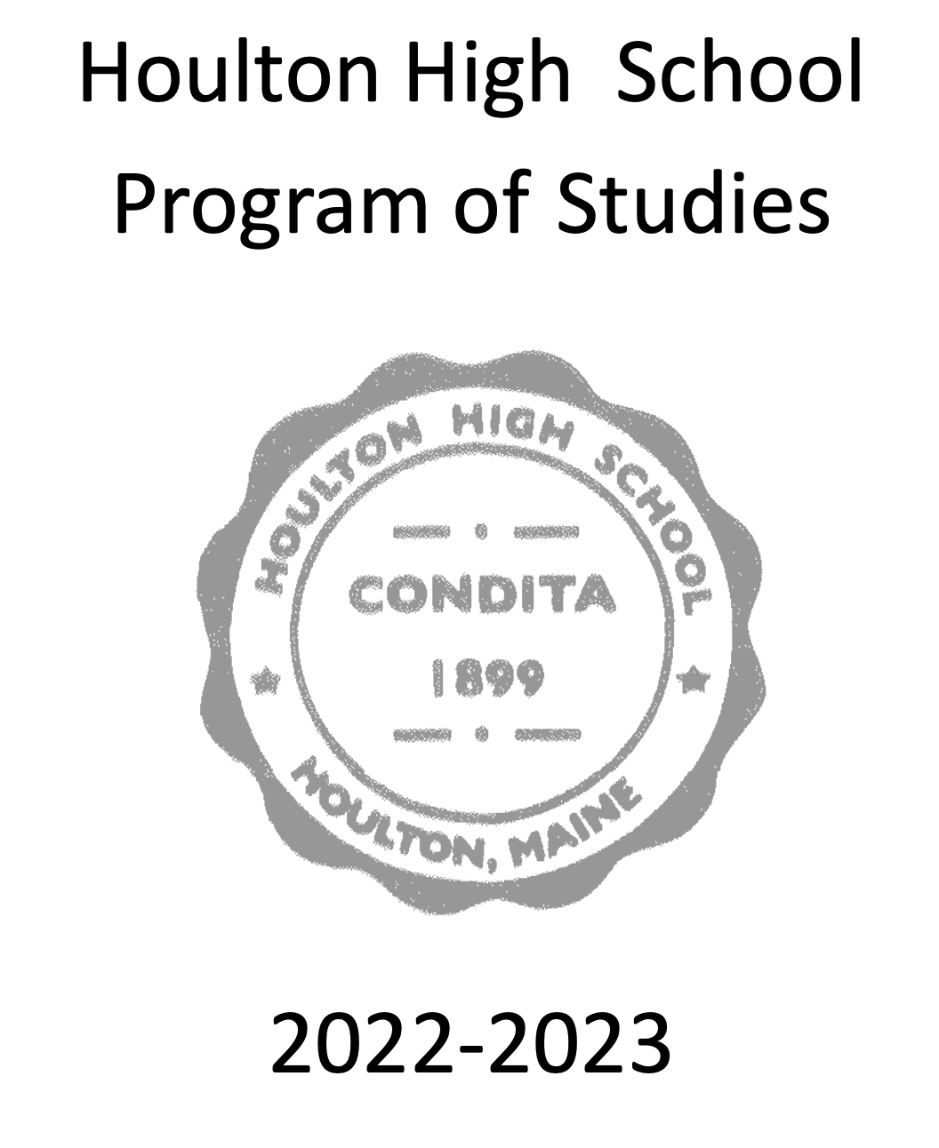 Program of Studies cover