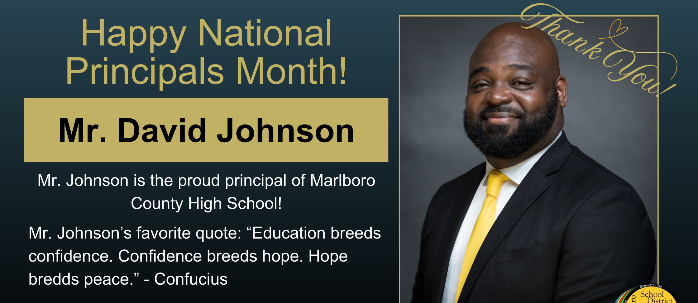 David Johnson - Principal of the Month 2024