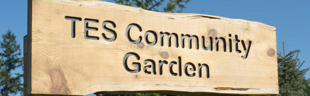 TES Community Garden sign