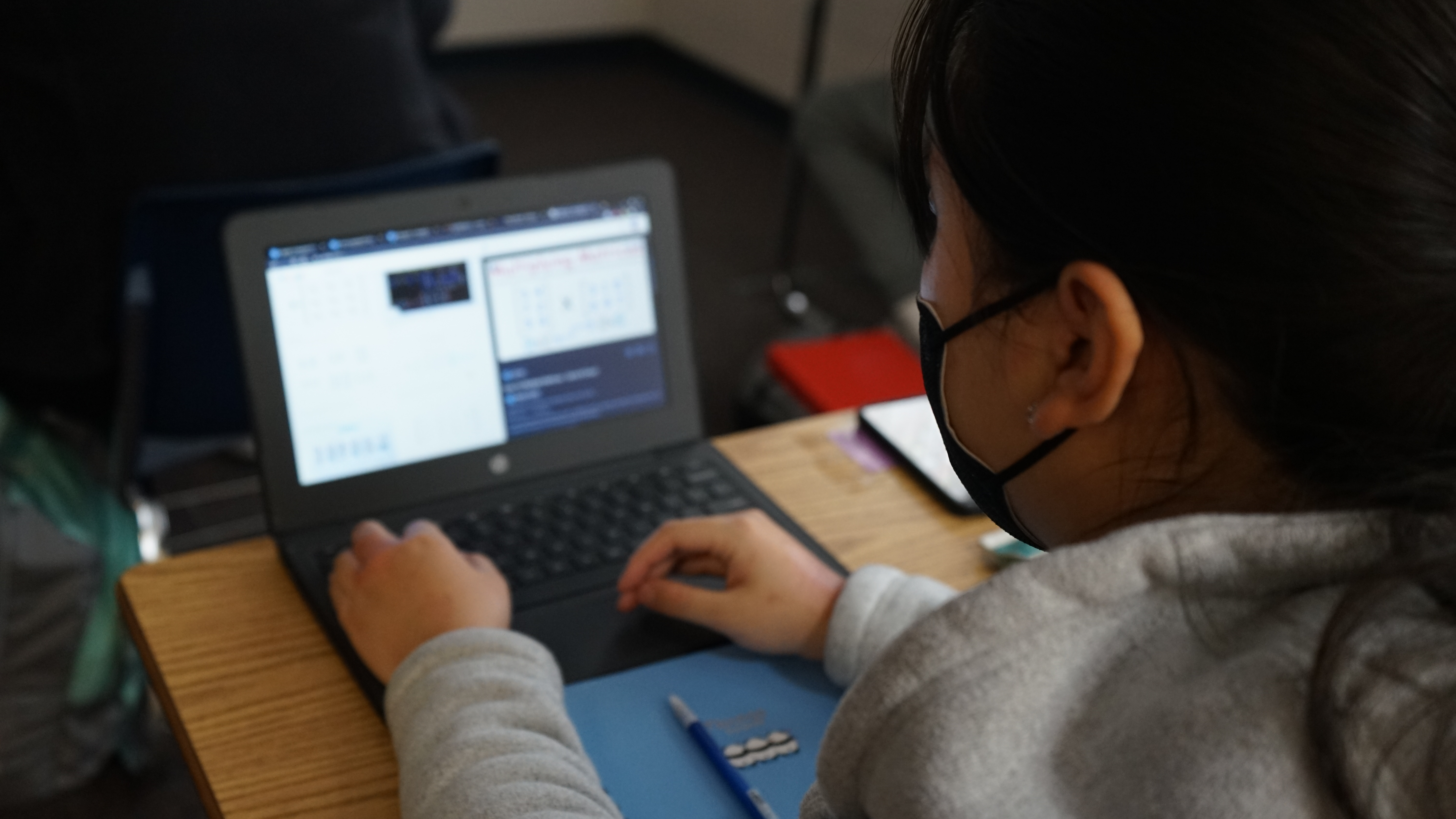 Student on the computer