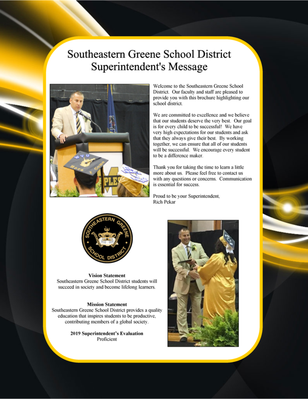 Southeastern Greene School District Superintendent's Message