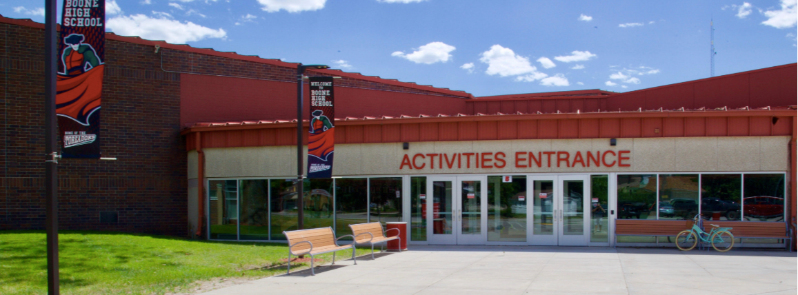 activities entrance of the high school 