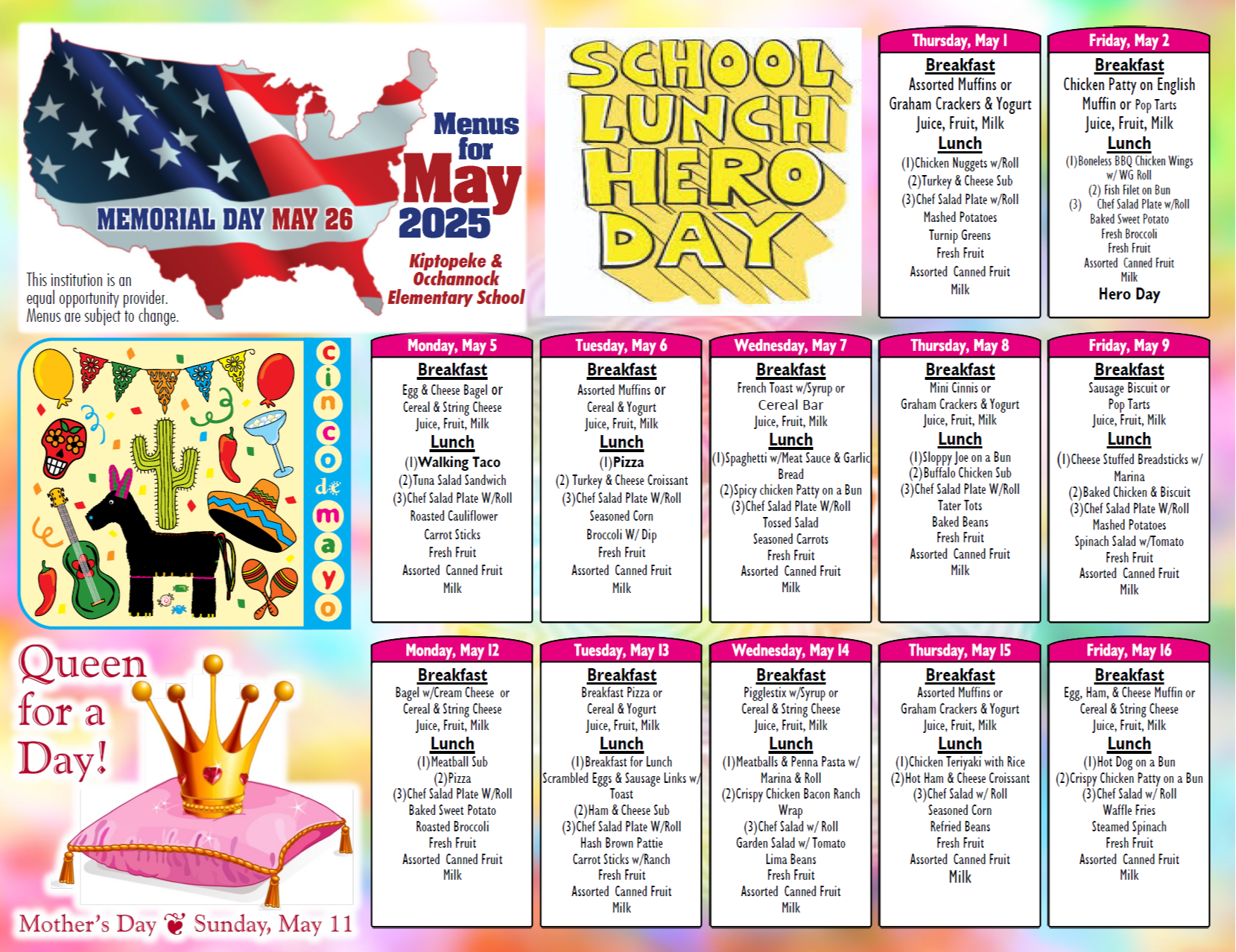 NHS Food Menu 1