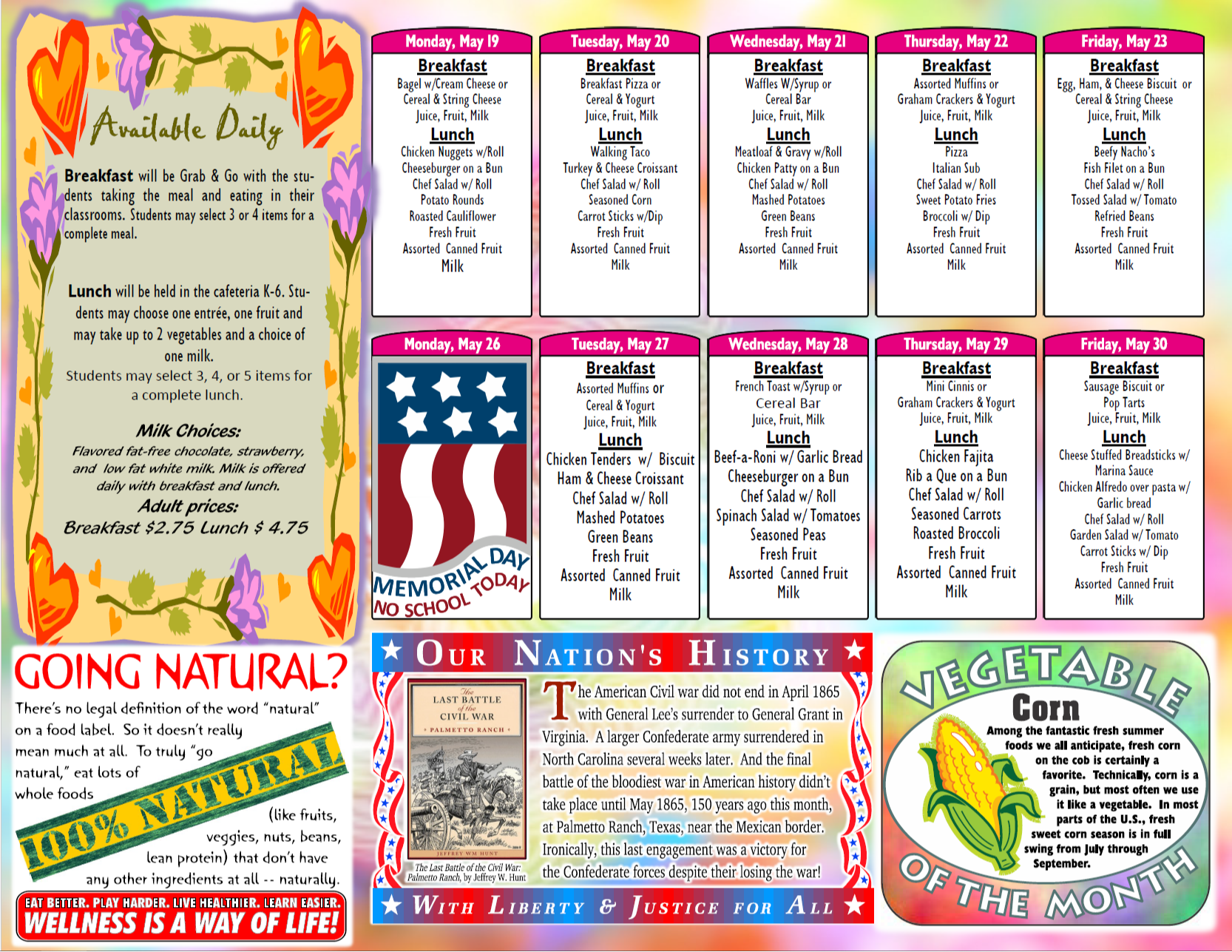 NHS Food Menu 1
