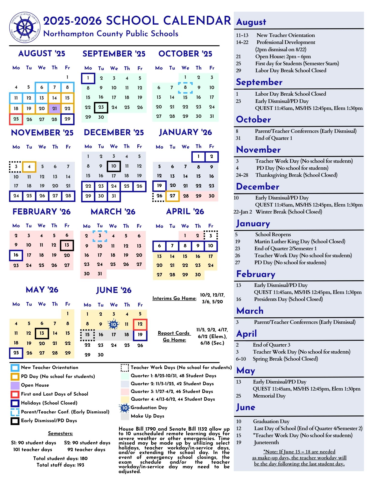 25/26 SY Calendar