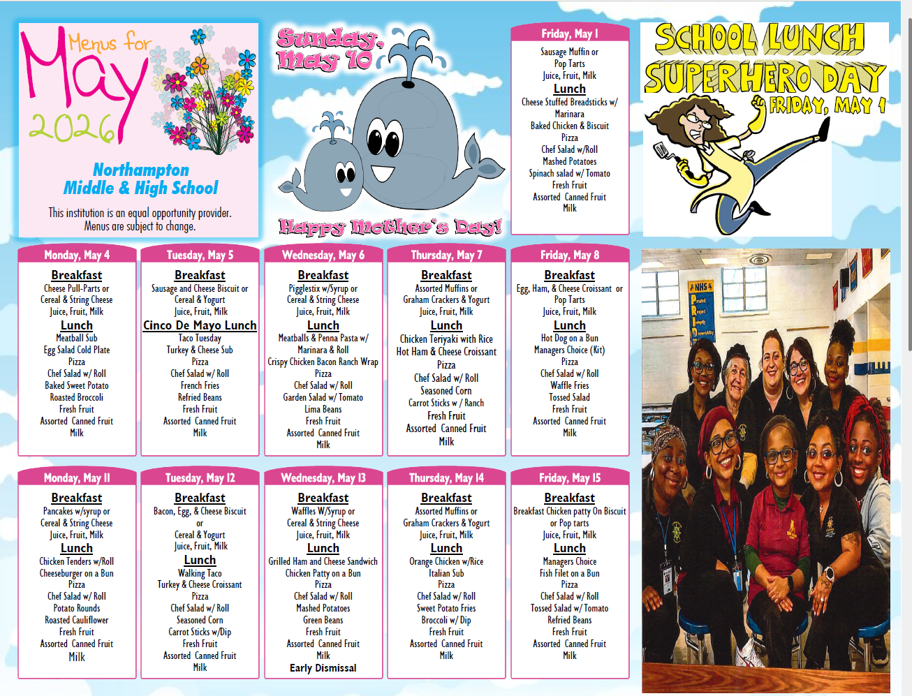 NMS/NHS MENU