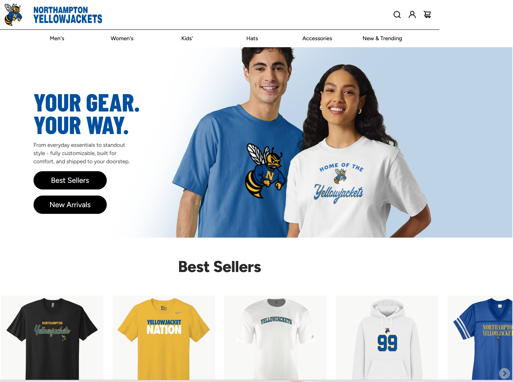 screenshot of the online NHS store