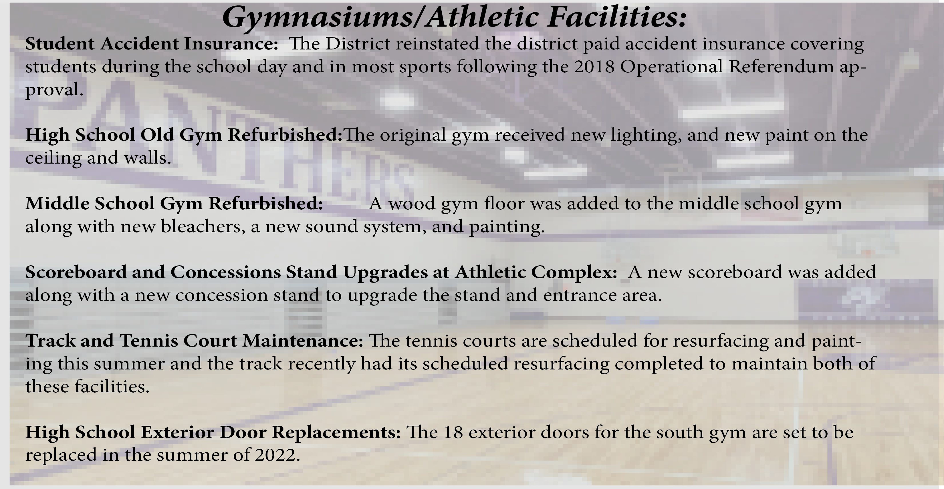 Gymnasiums