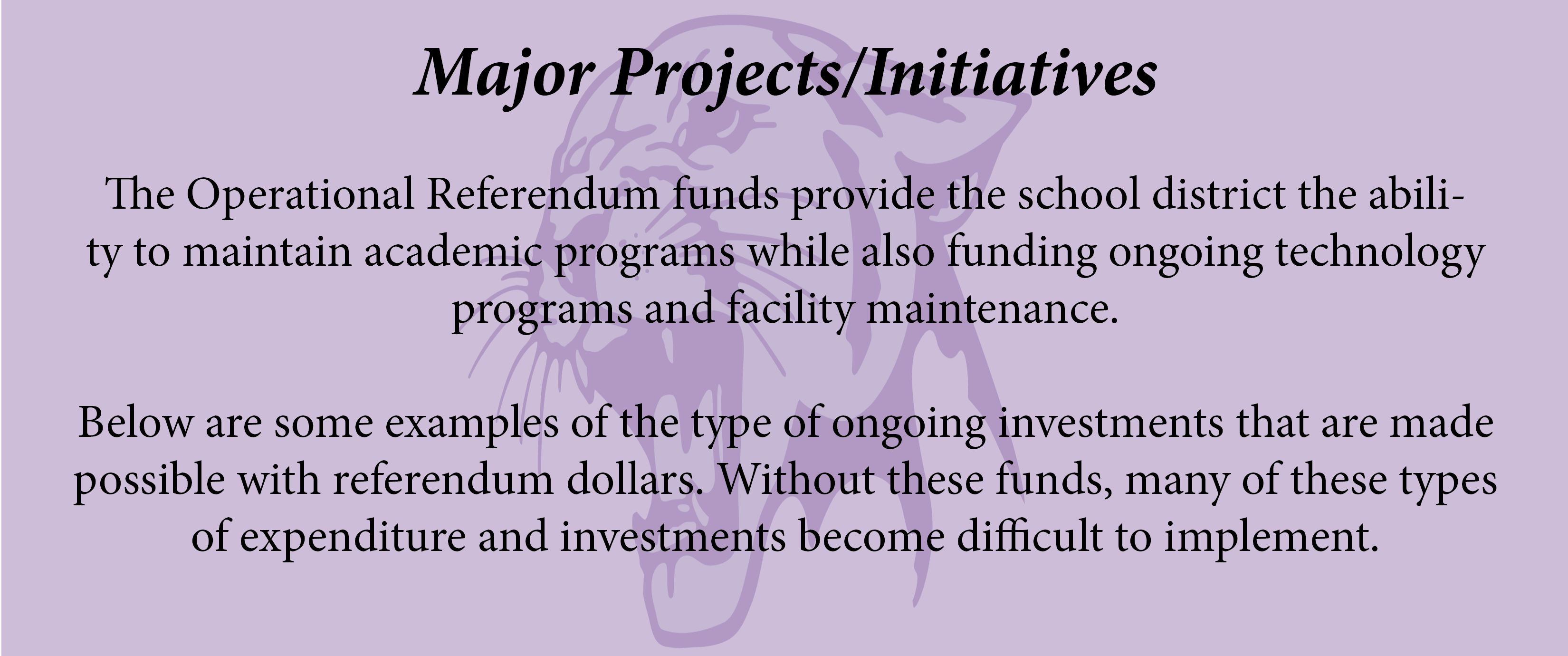 Major Projects Initiatives