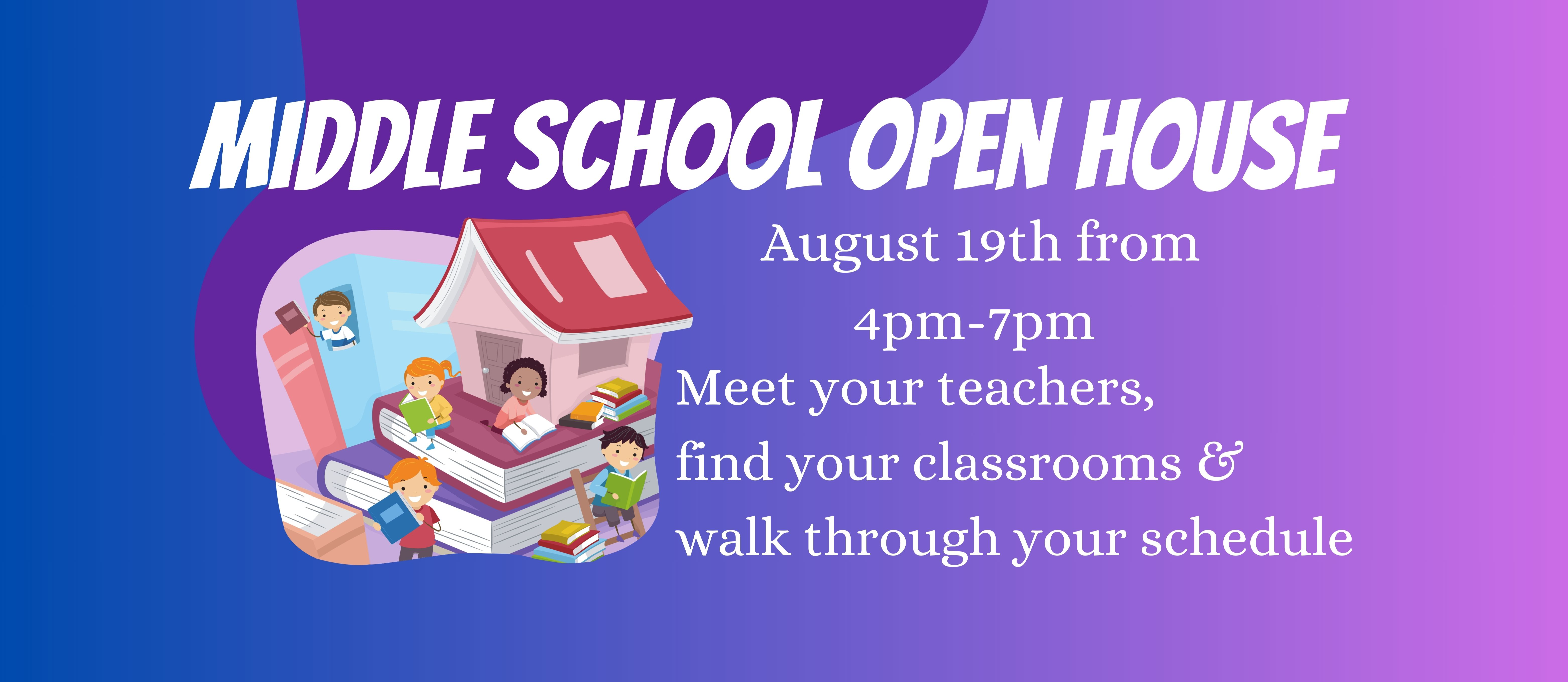 📚✏️ Back-to-School is almost here, and we can’t wait to welcome our students and families! 🎒💜  Our Open Houses are just around the corner - check out the details below to see when your child’s school is hosting theirs. It’s a great chance to meet teachers, see classrooms, and get ready for an amazing school year! 🙌