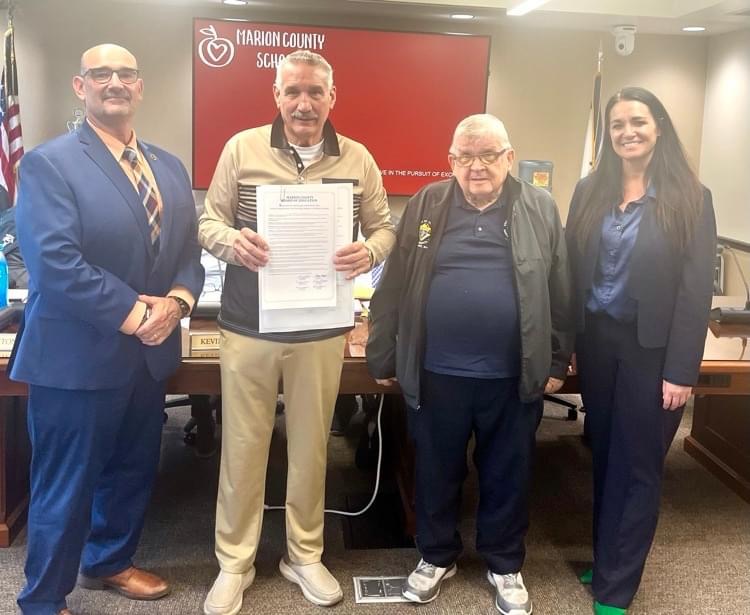 Photograph from Common Ground Resolution Signing - November 18, 2024 L to R, L.D. Skarzinski, James, Saunders,  Thomas Dragich, Dr. Donna Heston