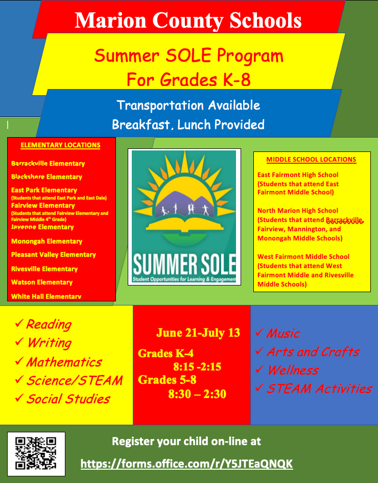 Thumbnail image of 2022 Summer SOLE program Flyer. Download linked file for reader-friendly file.