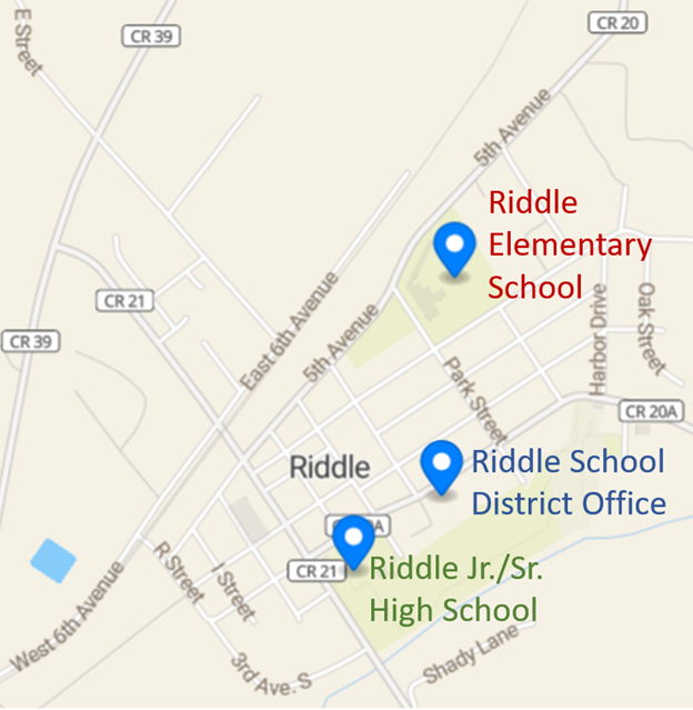 Map of Riddle Schools