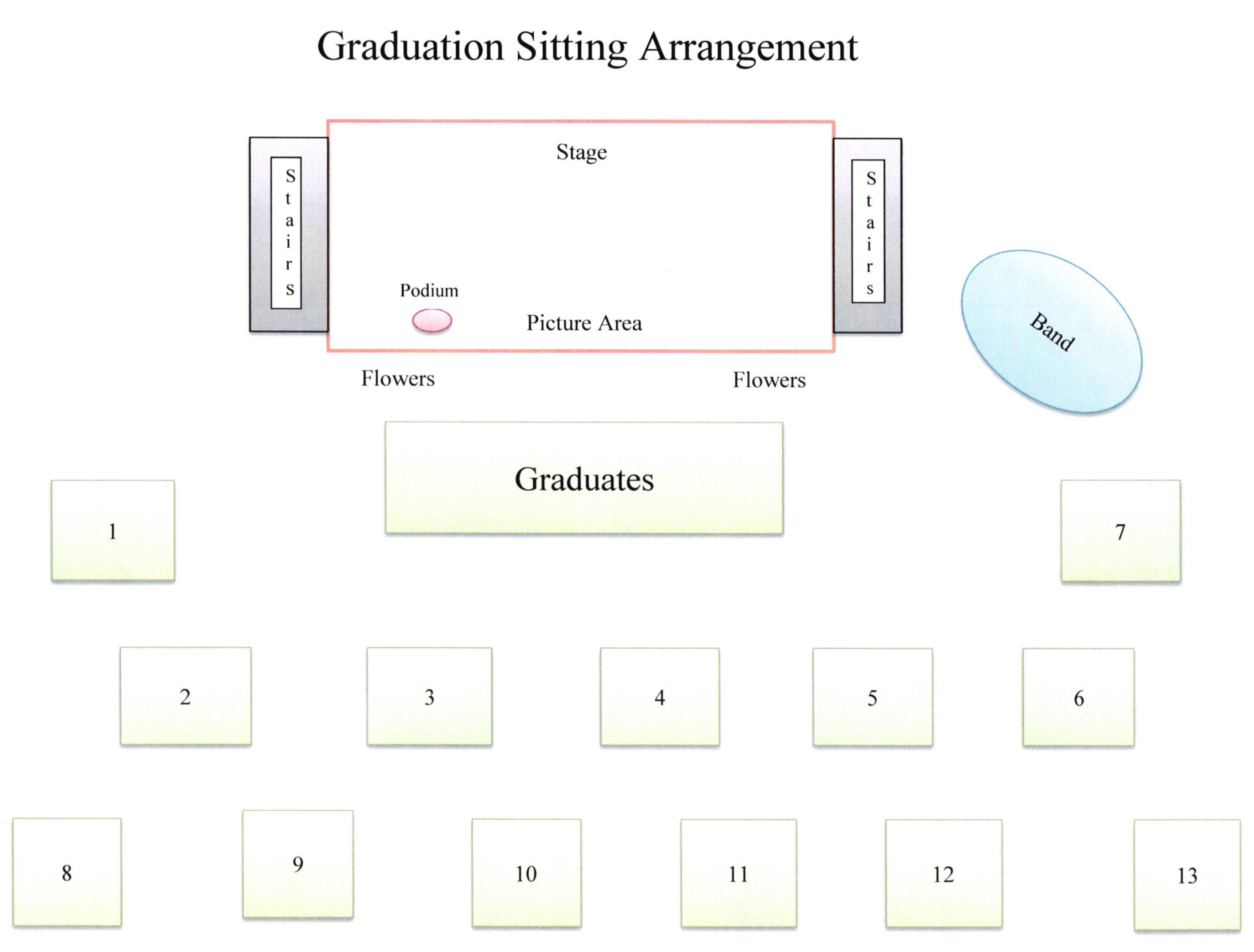 Graduation Seating Arrangement for June 12