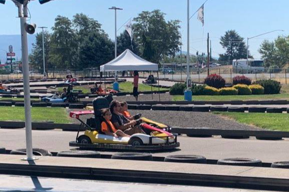 Race cars and lunch fun for New Ventures Campers!