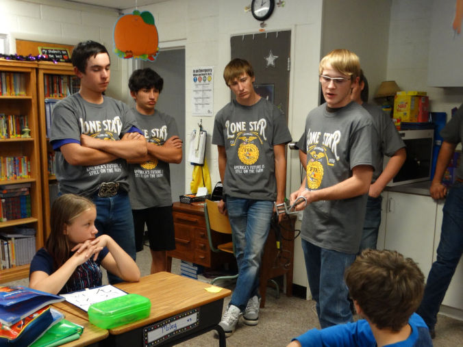 FFA students working in the classroom
