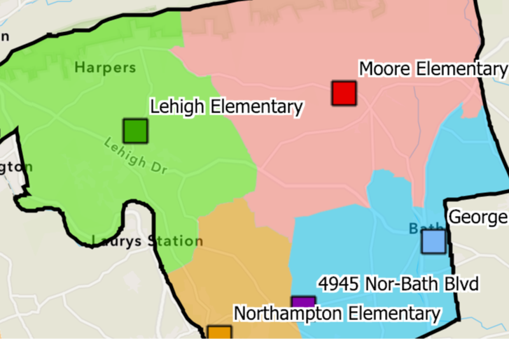 Elementary Attendance Map