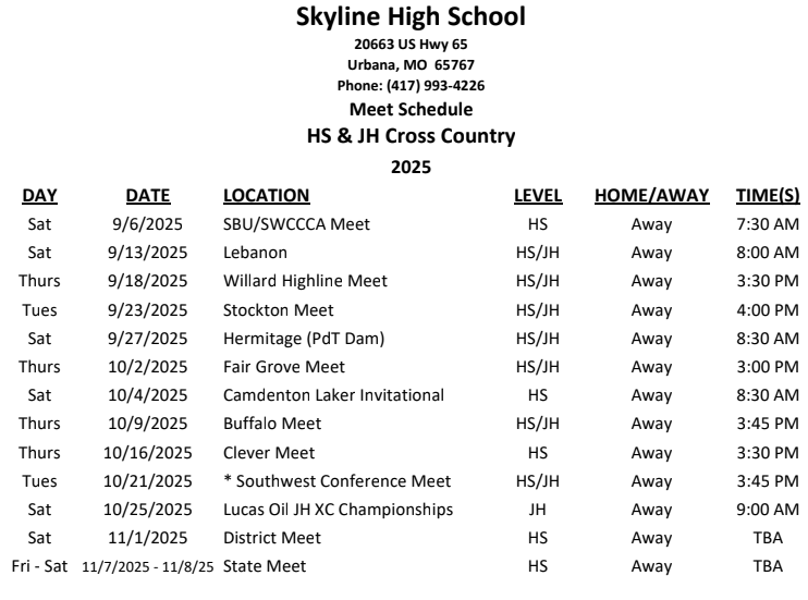 cross country