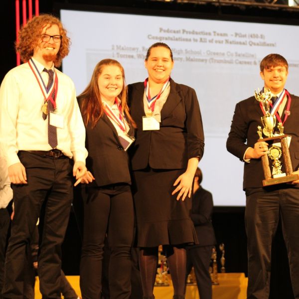 Students receiving BPA National award