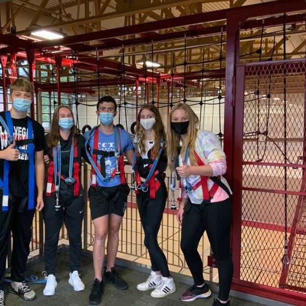 Exercise students doing offsite training