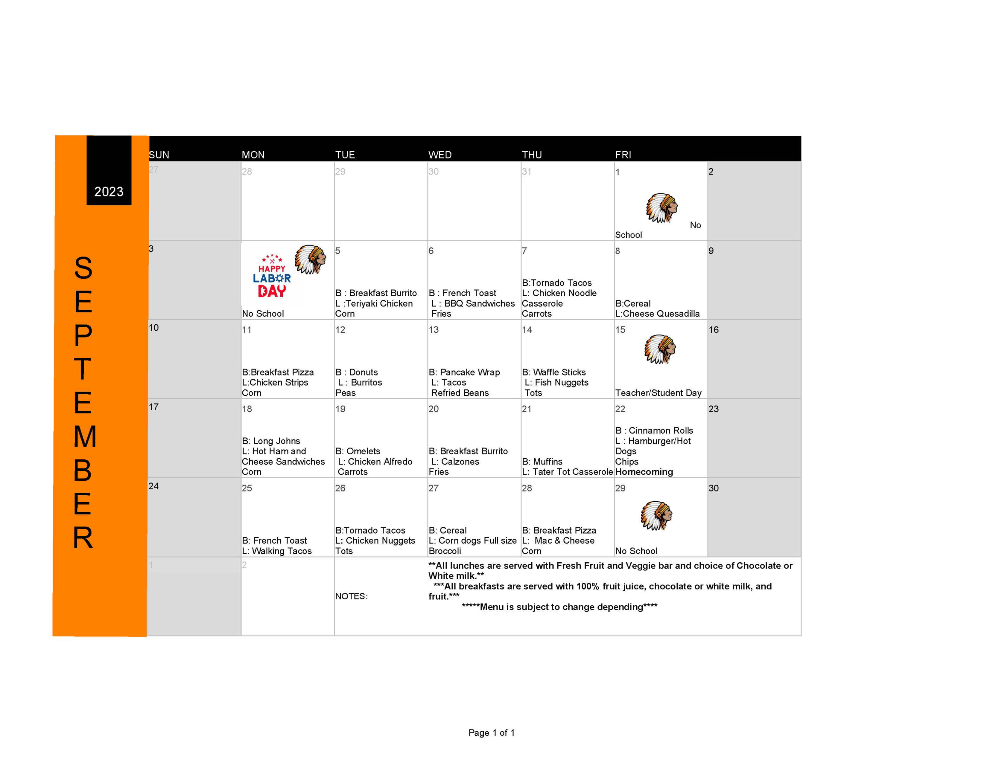 Food Services Iroquois School District