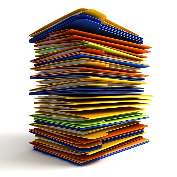stack of files