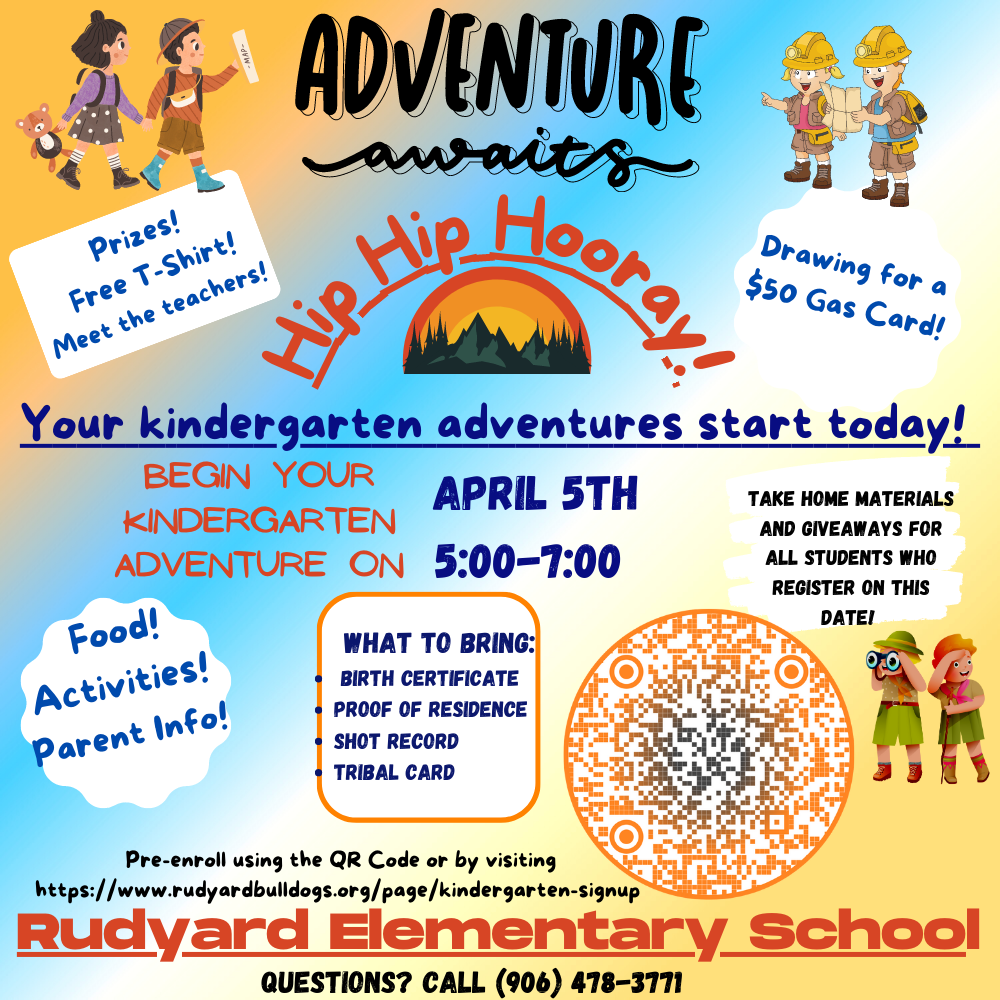 Kindergarten Signup Rudyard Area Schools