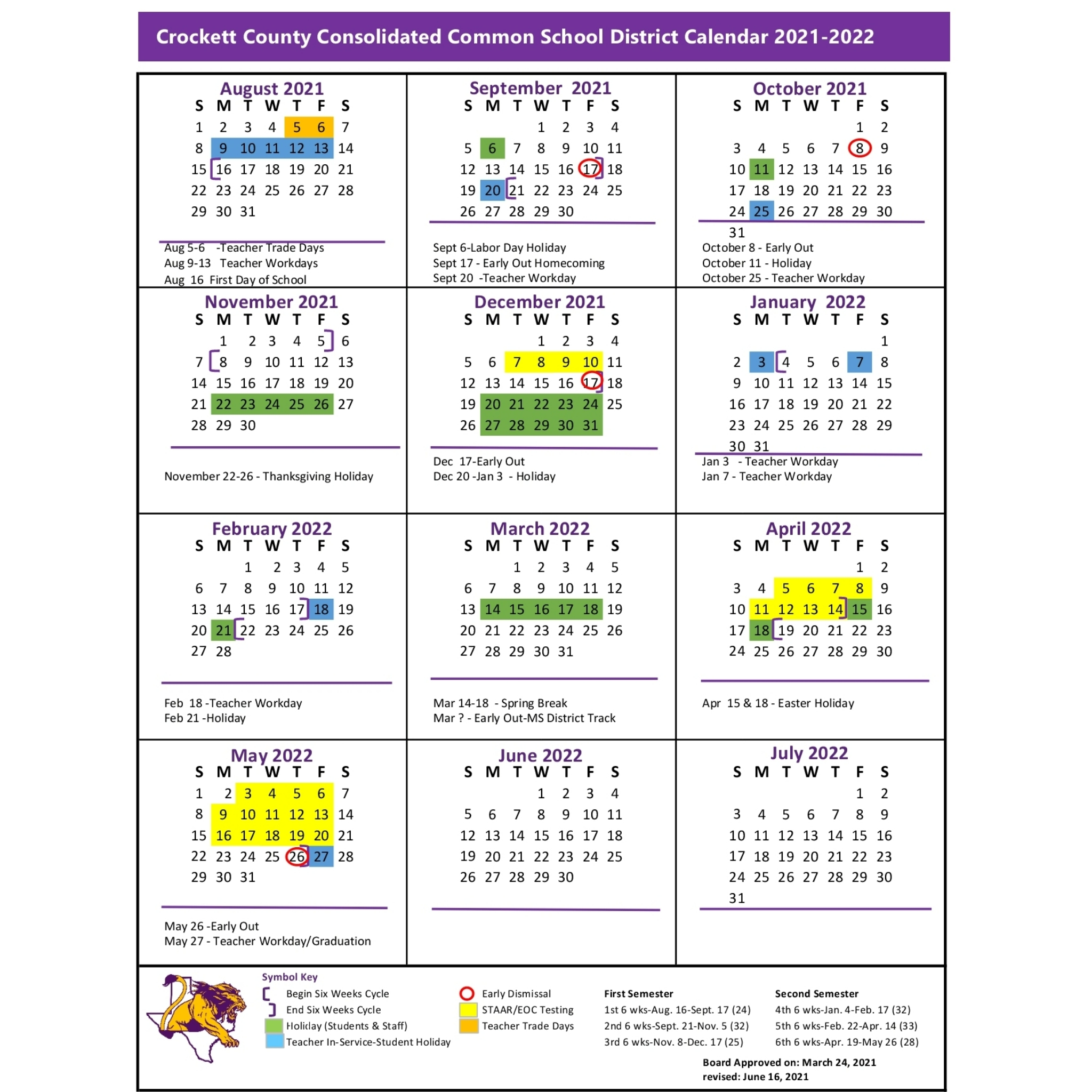 Ccsd 2022 Calendar Calendar | Crockett County Ccsd