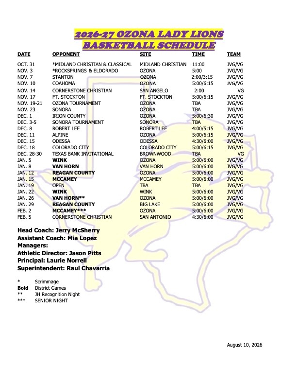 schedule