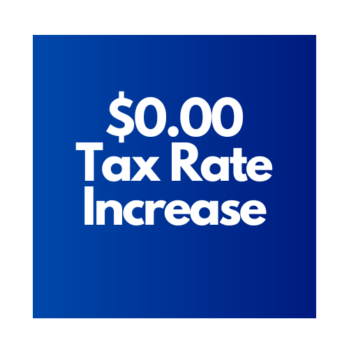 $0.00 tax rate increase