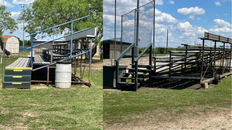 close-ups of baseball bleachers