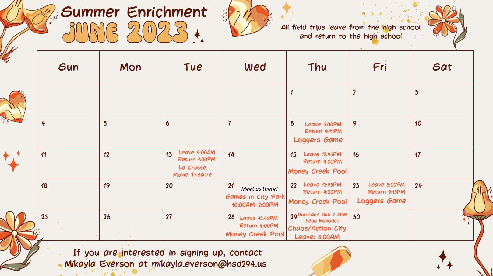 June Schedule