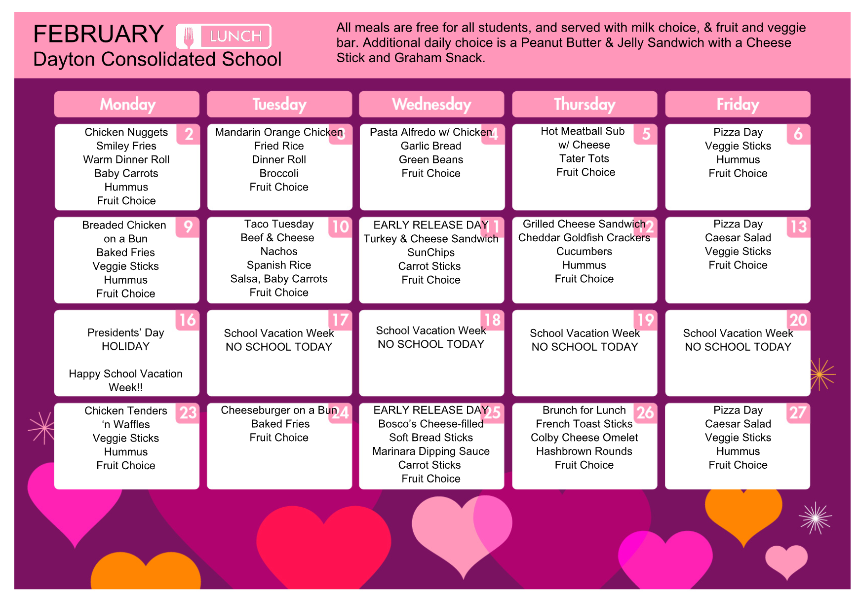 FebruaryLunchMenu
