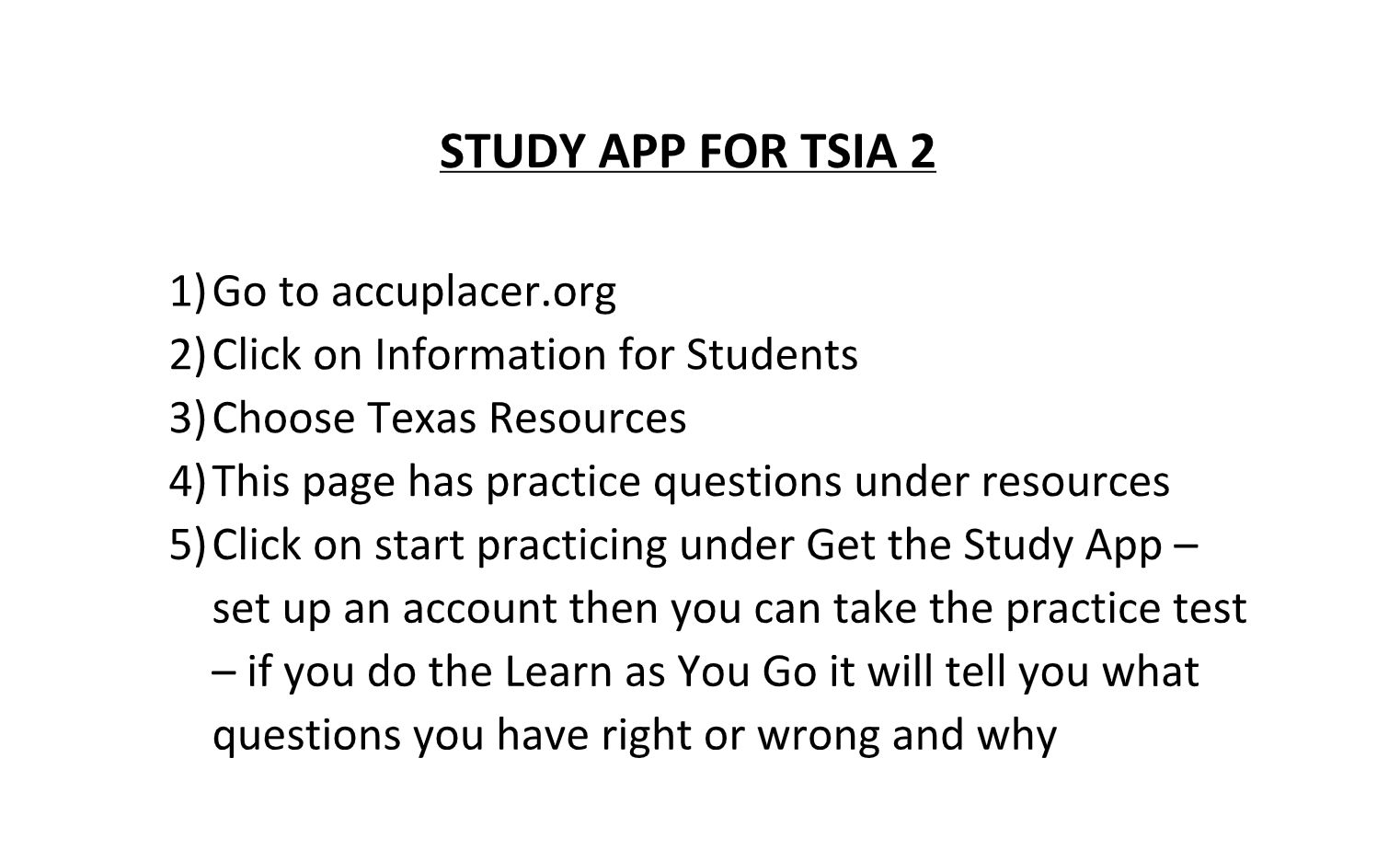 tsi practice