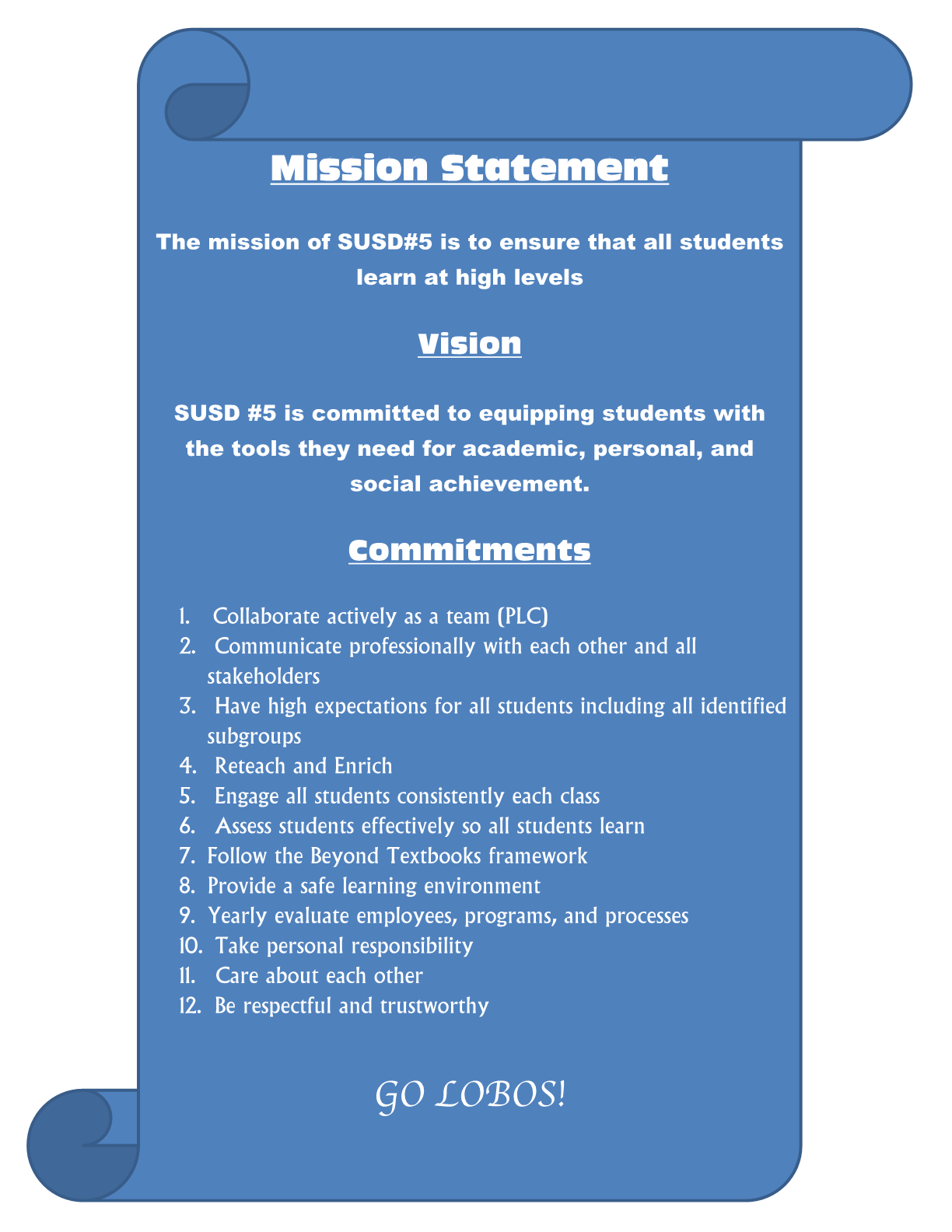 District Mission statement