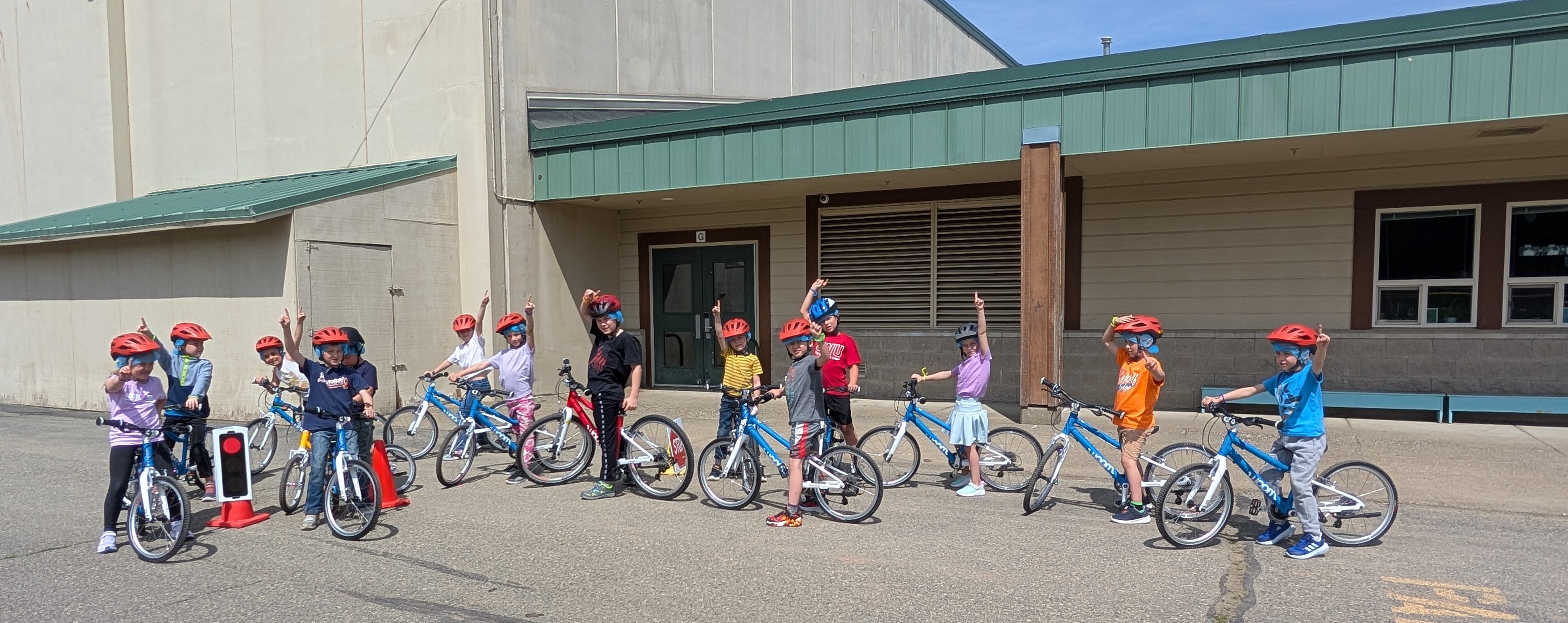 students on bikes