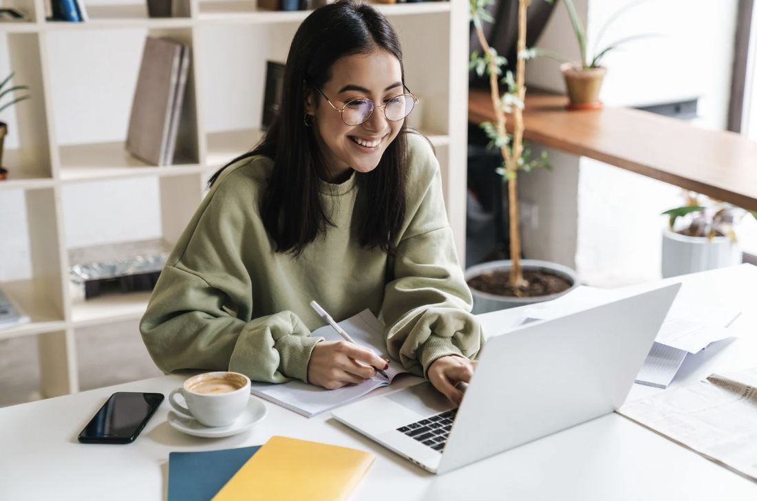 Student at Desk