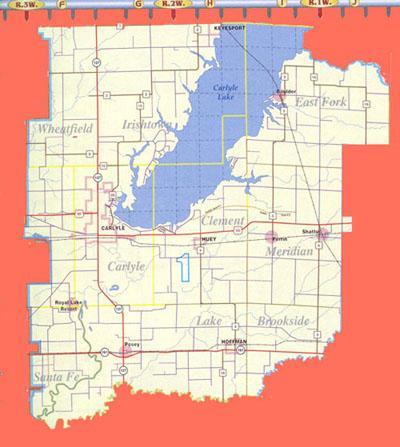 Carlyle School District stretches into Bond county to the North, past Stattuc to the East, and past Posey to the South.