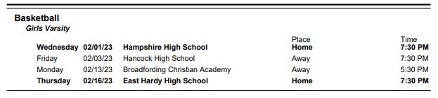 Athletics | Berkeley Springs High School