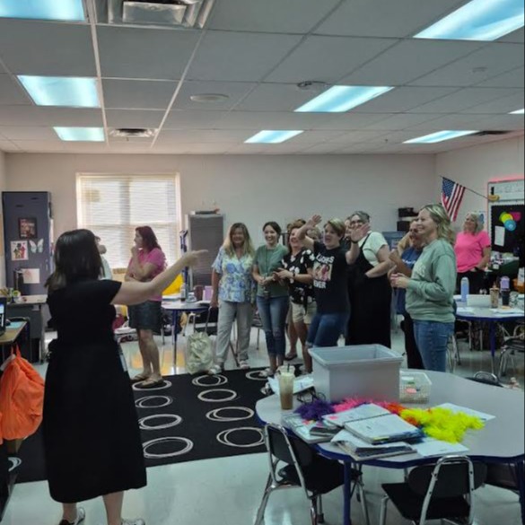 WSIS staff participating in a collaborative professional learning activity.